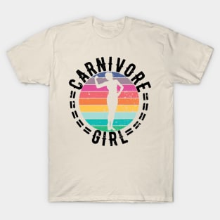 CARNIVORE GIRL MEAT EATER STEAK LOVER CUTE FIT COWGIRL WOMAN T-Shirt